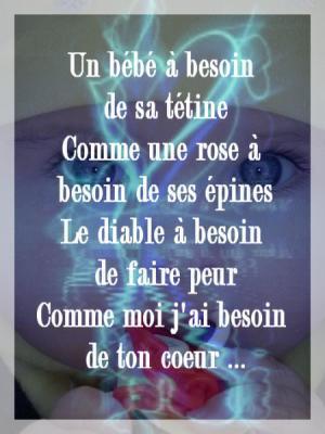 besoin de toi